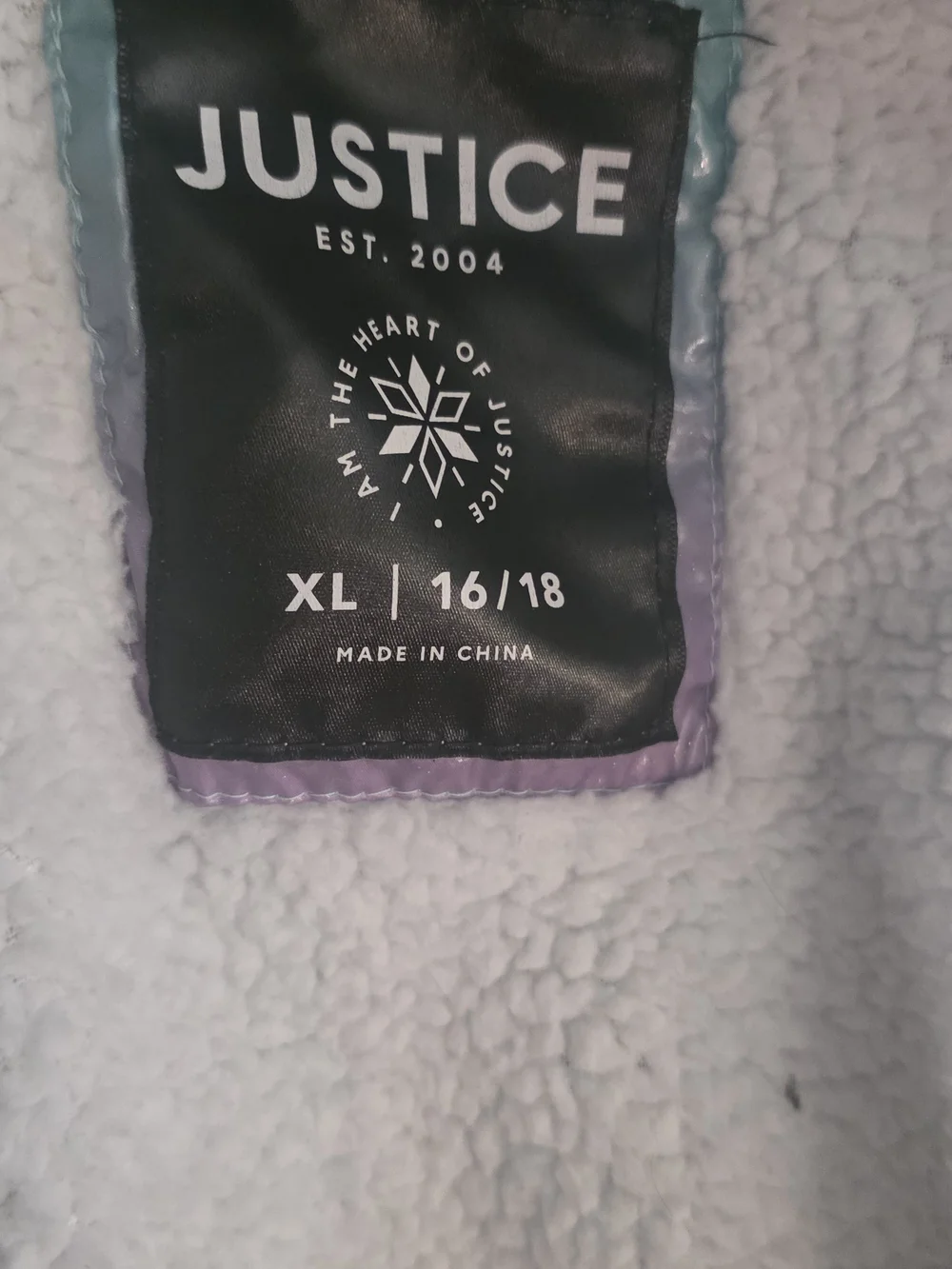 Justice Iridescent Pastel Jacket - Lavender, Teal, Pink